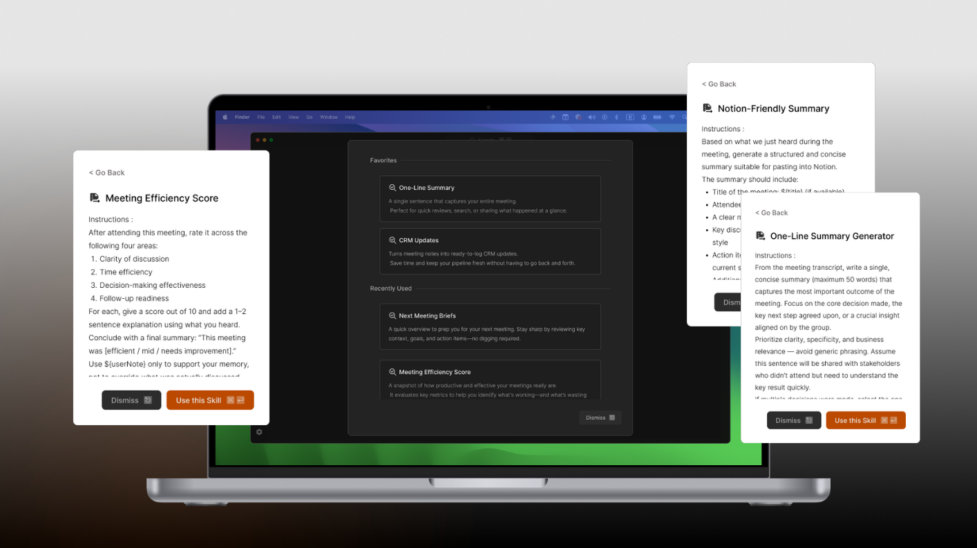 Relora custom skills automation - automate once, reuse across all meetings